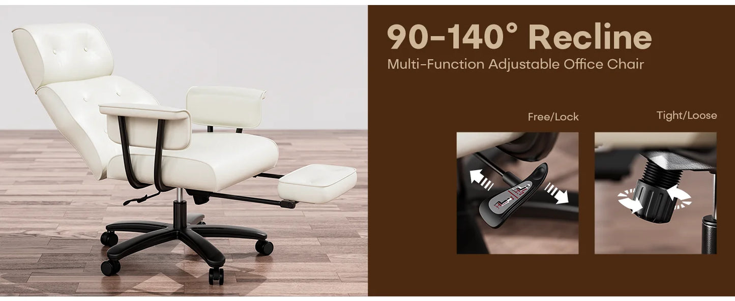 Executive Big & Tall Reclining Office Chair w/Footrest