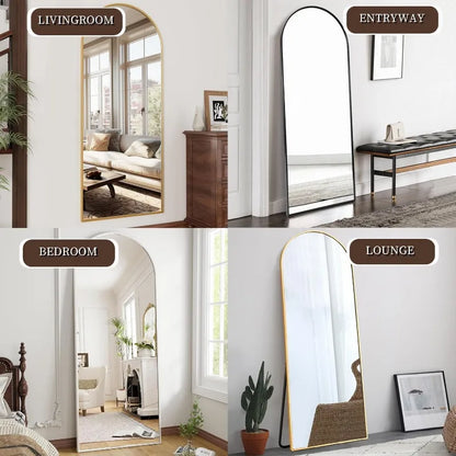 Arched-Top Full Size Freestanding Mirror