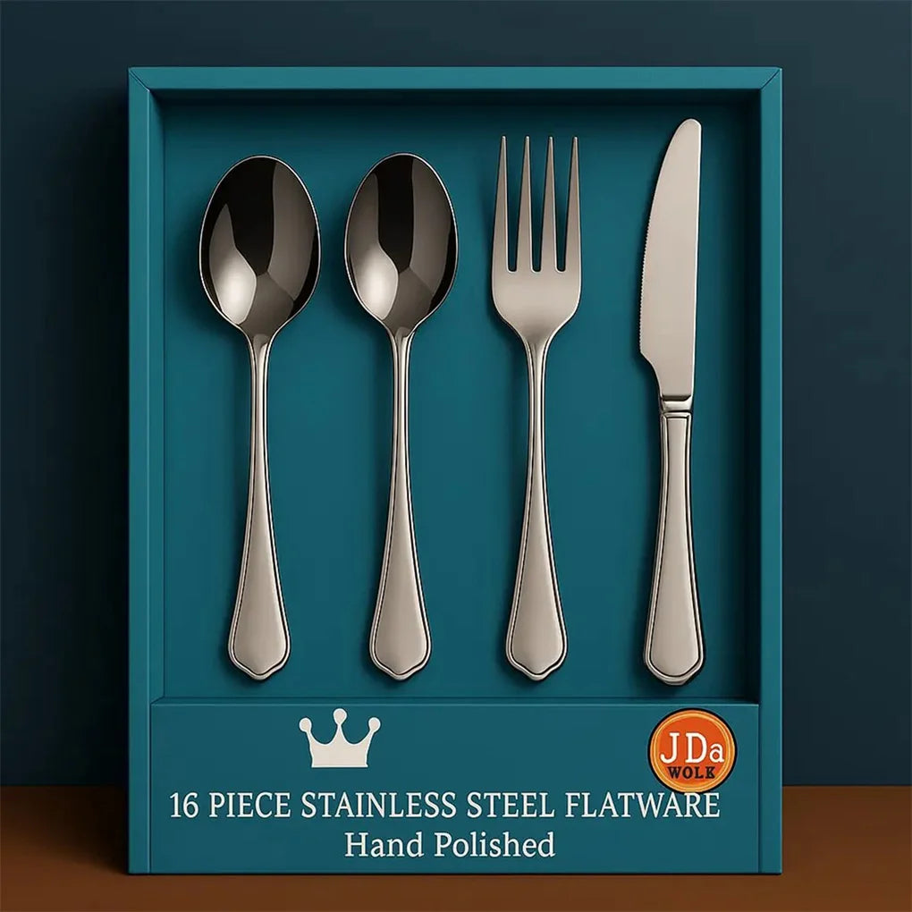 Luxury Premium 16-Piece Silverware Set For 4