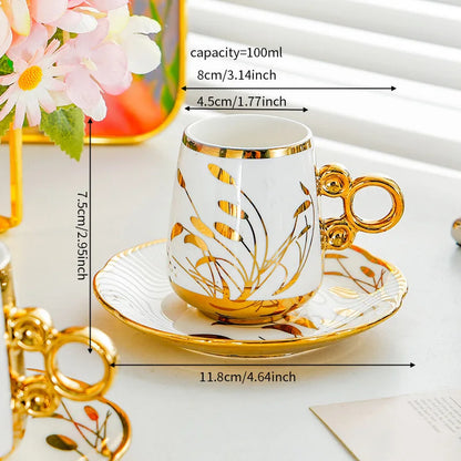 European Ceramic Coffee Cup Set
