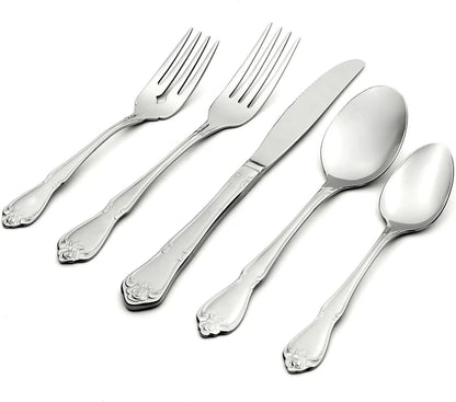 Decorative Everyday 45-Piece Flatware Set for 8