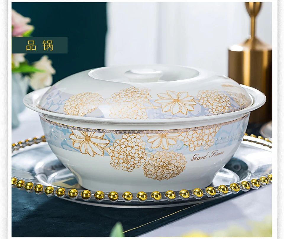 Elegant 16-Piece Blue And White Ceramic Dinnerware Set with intricate designs perfect for memorable meals.