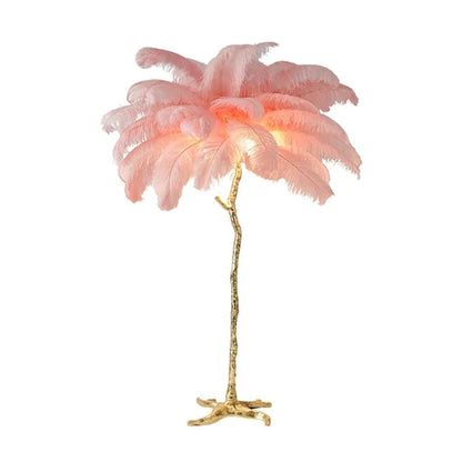 Modern Nordic Ostrich Feather Luxury Floor/Table LED Lamp 