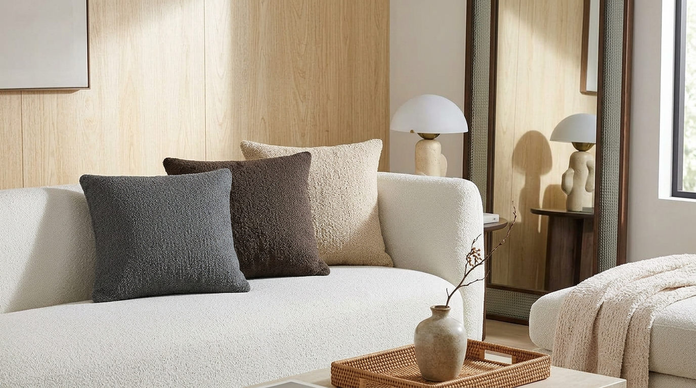 Snug Memory Foam Throw Pillow 20x20 paired with textured throws for a cozy contrast.