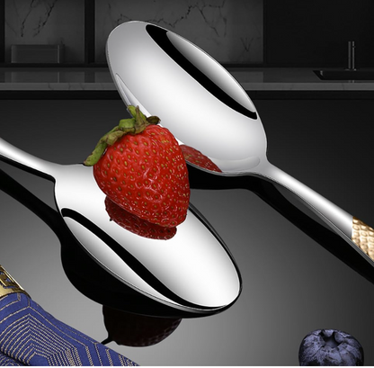 Detailed look at the modern aesthetics of the Ferran Diagonal Stainless Steel Cutlery Set.