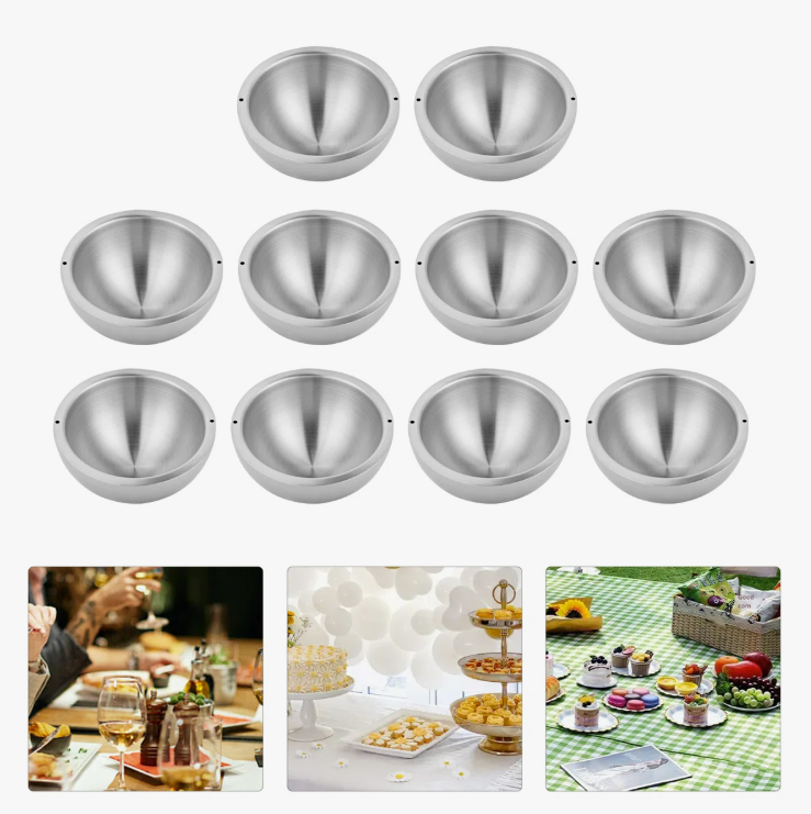 Elegant Insulated Salad Bowl - made from quality 304 stainless steel, perfect for hot or cold food.