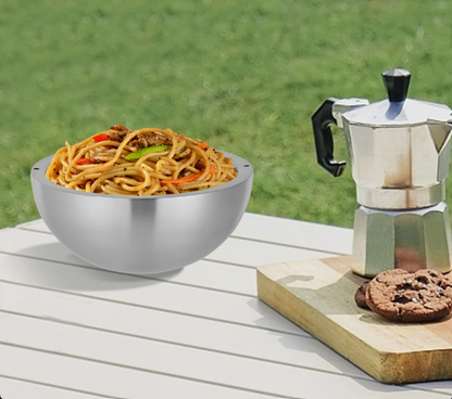 Upgrade Your Kitchen with this Insulated Stainless Steel Serving Bowl - efficient temperature control for fresh food.