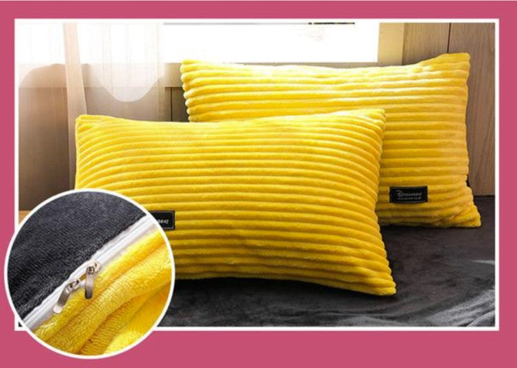 BowLift Corduroy Duvet Cover Set - Ribbed Velvet Plush with 2 Pillowcases, skin-friendly plush corduroy duvet cover