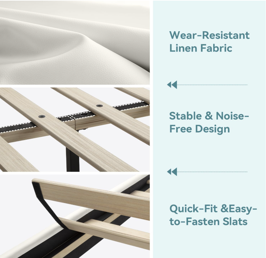 Modern Upholstered Bed Frame - The ultimate choice for a contemporary and comfortable bedroom.