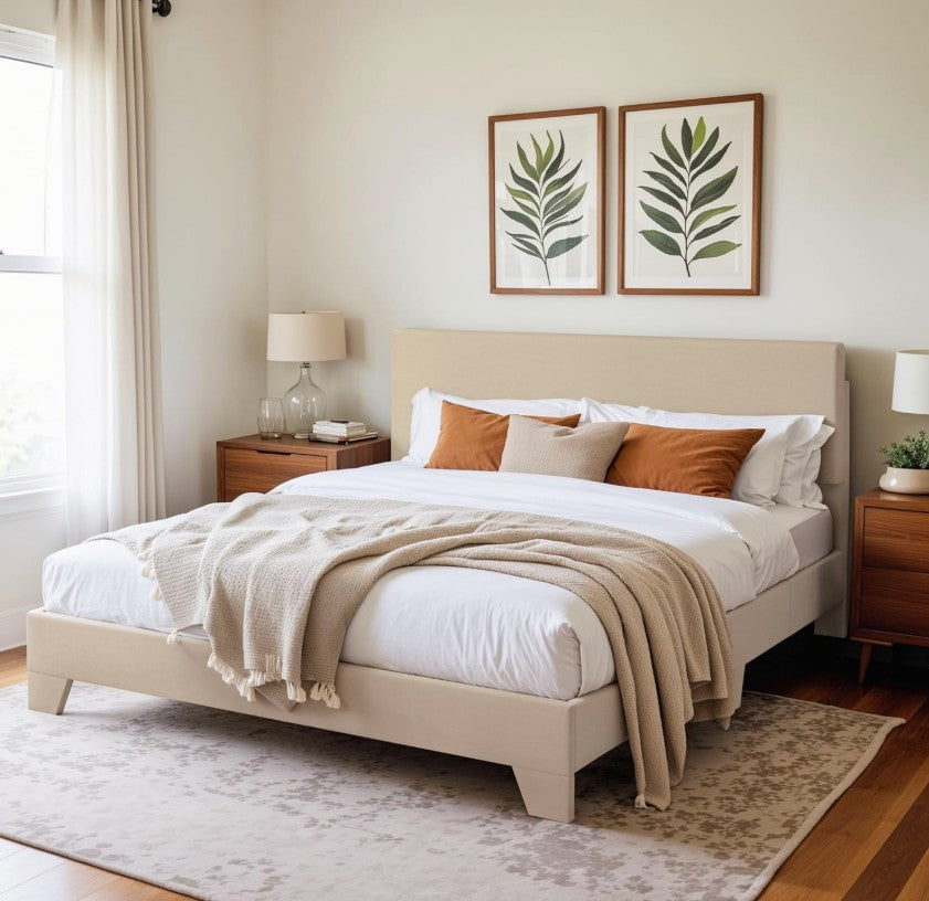 Glamorous Bed Design - The upholstered platform bed stands out as a centerpiece in modern bedrooms.