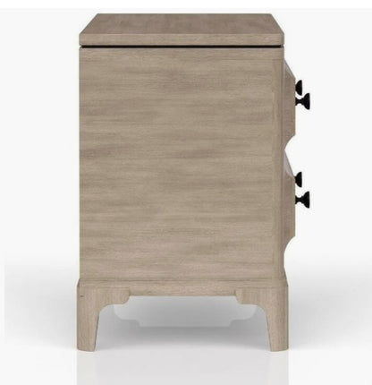 Stylish depiction of the Wilmington Canopy Bedroom Set in Sand demonstrating the transitional casual style.