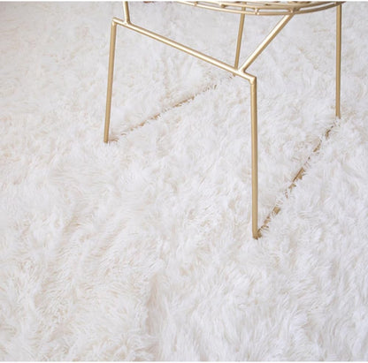 Fluffy Shag Area Rug with high pile showcasing its cloud-like softness.
