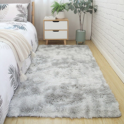 Fluffy Shag Area Rug in various colors, adding a vibrant touch to home interiors.