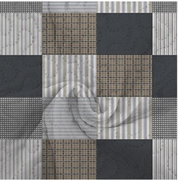 Davulos Plaid Patchwork Quilt Set Queen, 3-Piece Gray Reversible Microfiber Bedspread with Pillow Shams, cozy gray microfiber plaid quilt set