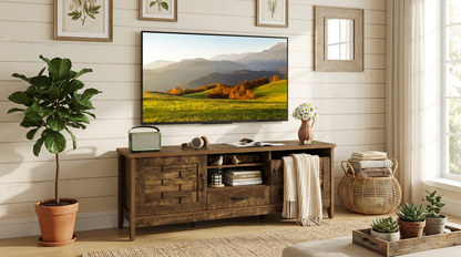 Contemporary decor featuring the Rustic Farmhouse TV Stand.