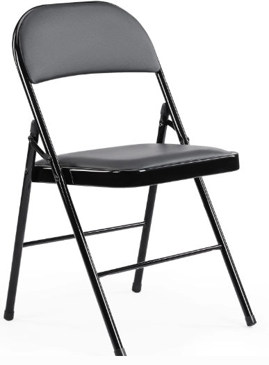 Padded Folding Chairs displayed against a neutral background, emphasizing their clean design and modern style.