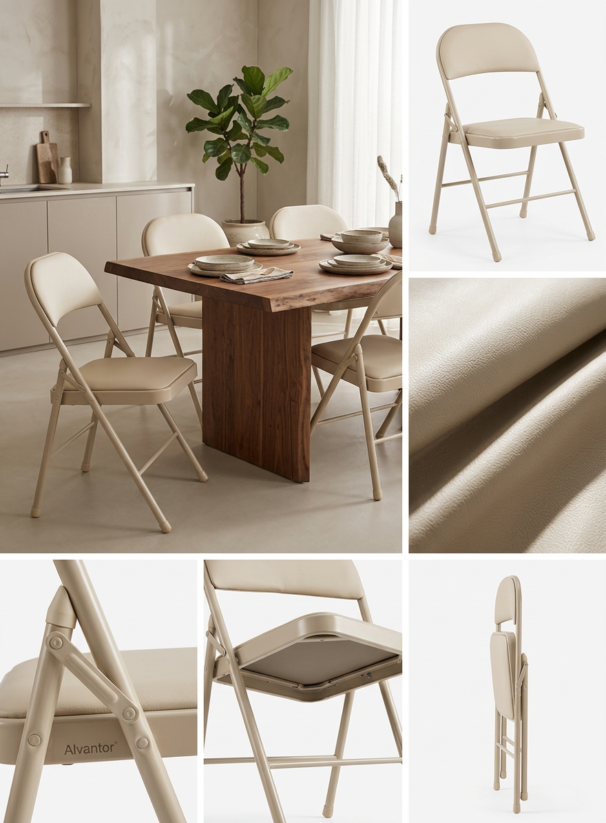 Showcasing the wide seating area of the Padded Folding Chairs, designed for lasting comfort during gatherings.