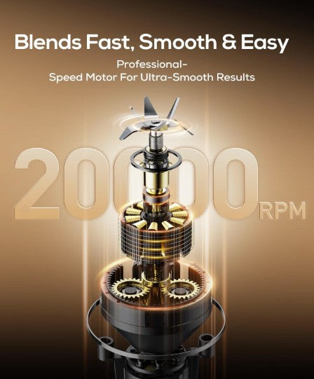 Portable 500ml USB Rechargeable Smoothie Maker with 6 Blades, 2 Modes & BPA-Free Travel Cup, portable smoothie blender for fresh smoothies