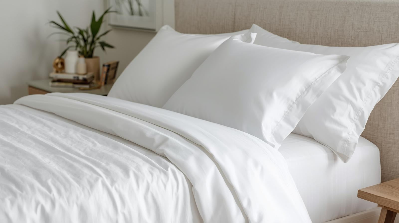 Durable Luxury 4-Piece Queen Sheet Set by HomelyOasis, crafted from 100% organic bamboo viscose for a silky-soft touch, ideal for a queen sheet set.