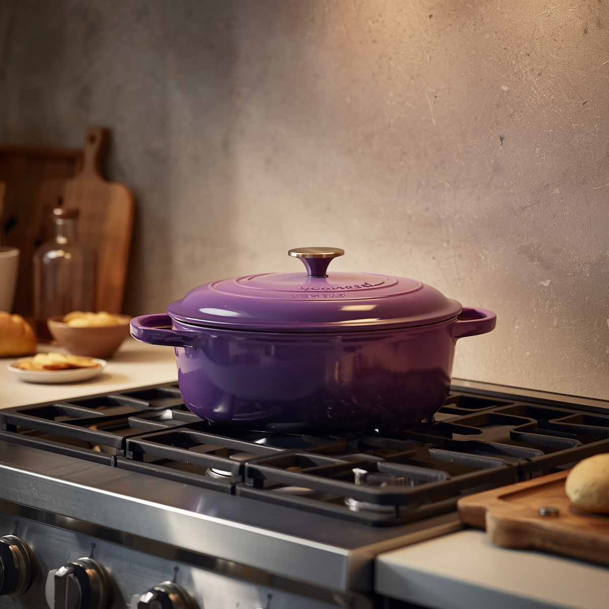 The versatile enameled cast iron dutch oven 6QT prepared for a family meal, reinforcing its effectiveness in everyday cooking.