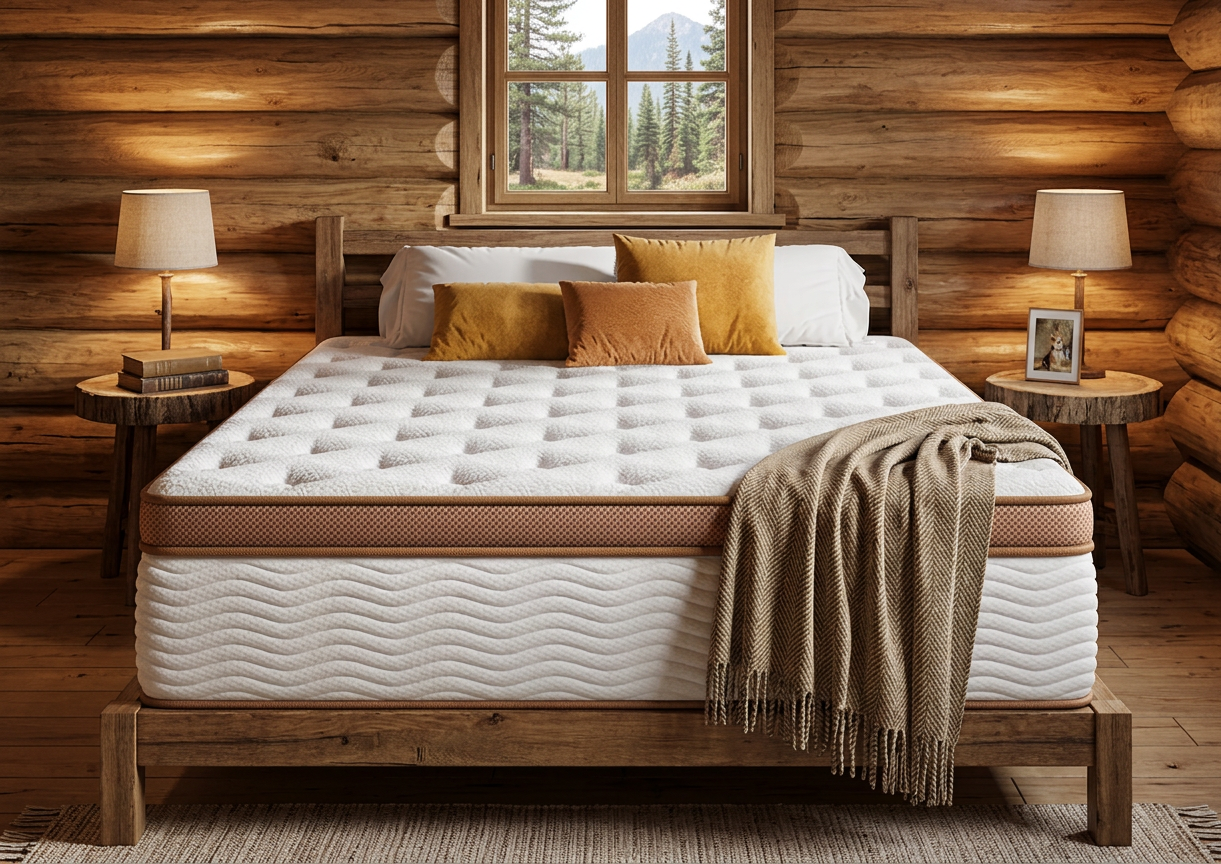 BedStory 12-Inch Firm Hybrid Mattress, orthopedic hybrid mattress featuring a white Euro top for optimal spinal support.