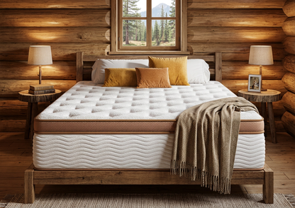 BedStory 12-Inch Firm Hybrid Mattress, orthopedic hybrid mattress featuring a white Euro top for optimal spinal support.